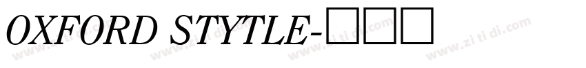 OXFORD STYTLE字体转换